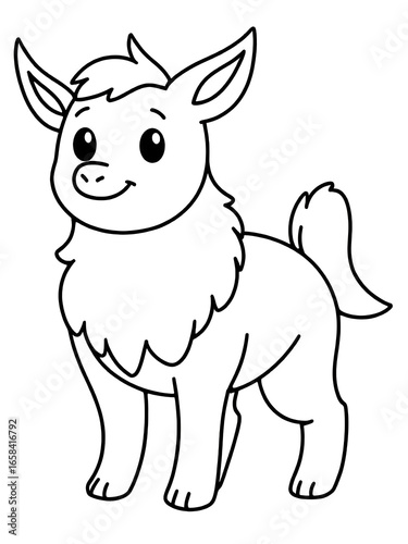 vector illustration of a cartoon sheep
