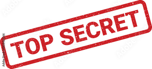 Red distressed stamp with the words Top Secret imprinted across it