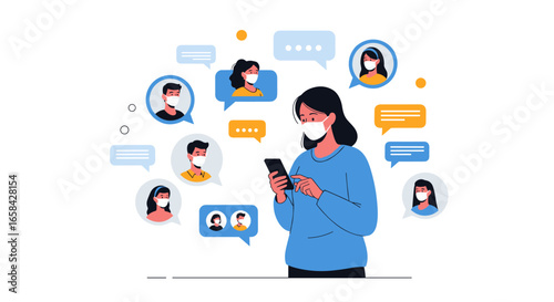 Connecting with others through social media during difficult times
