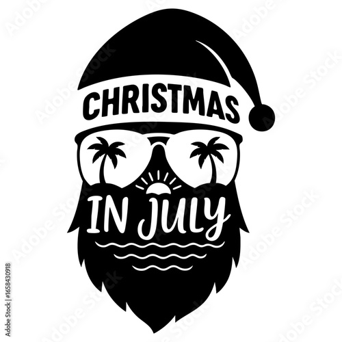 Christmas santa in summer