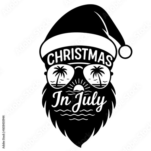 Christmas santa in summer
