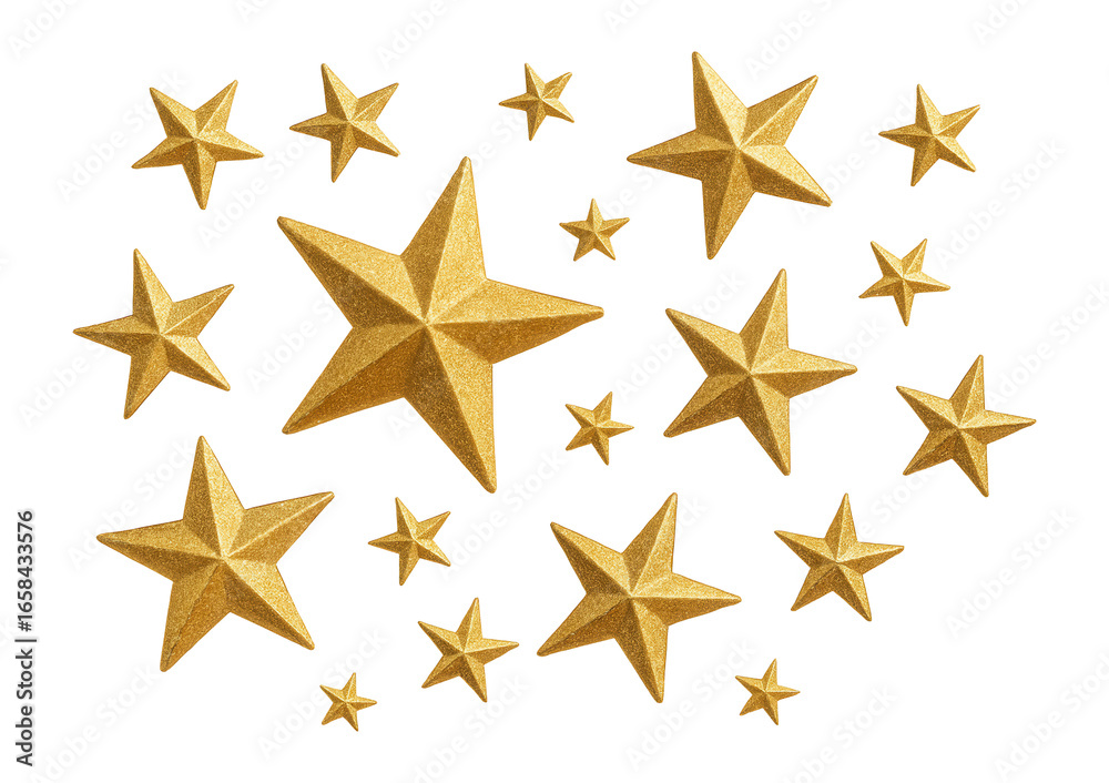 Obraz premium Sparkling gold stars on.
