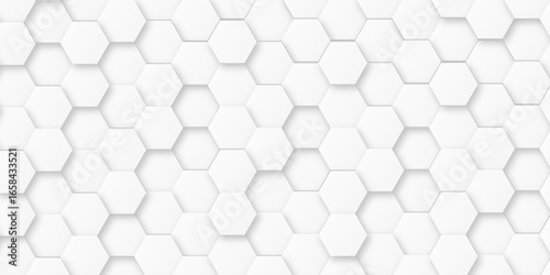 Abstract geometric Technology white hexagon background. Vector Illustration.