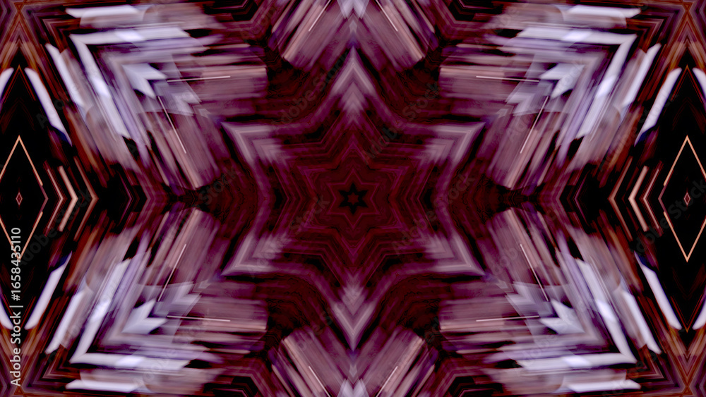 Obraz premium Symmetrical kaleidoscope pattern creating a spiritual and psychedelic background for meditation and wellness content