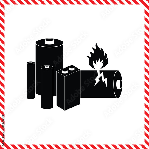 UN 3481 Lithium Battery Mark ADR Compliant Label for LBM Transport.