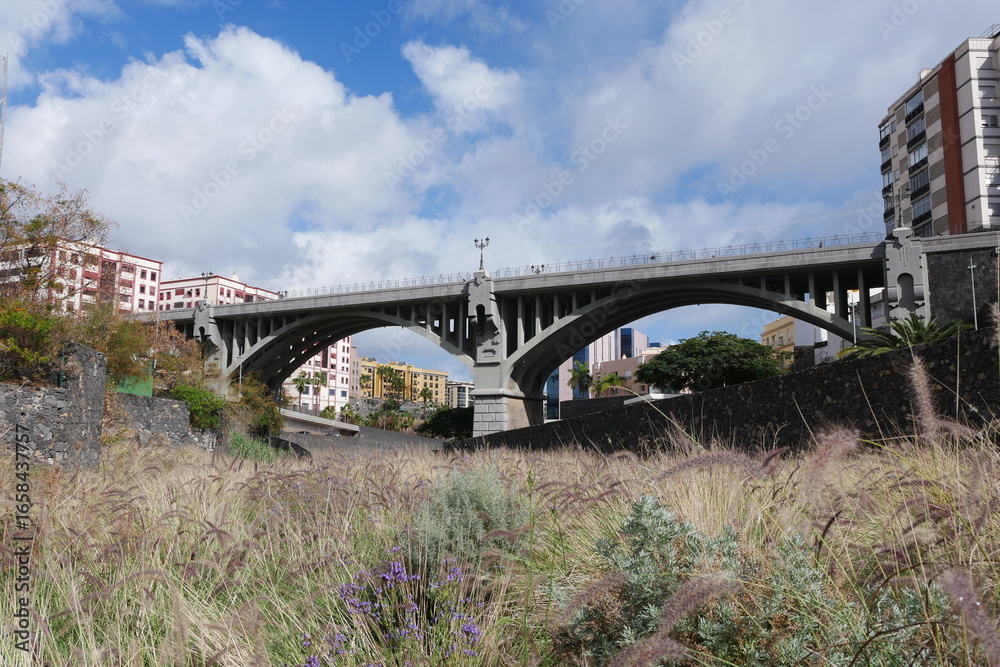 Fototapeta premium Brücke über dem Barranco de Santos in Santa Cruz de Teneriffe auf Teneriffa