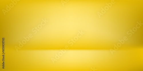 Wide yellow empty interior. Template for content