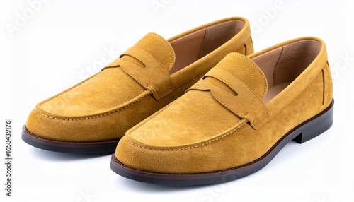 Wallpaper Mural "Formal men’s loafers in suede leather, isolated on white background, elegant footwear stock image"
 Torontodigital.ca