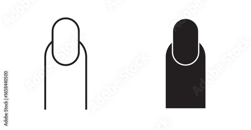 finger with nail icon