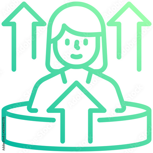 personal development icon for career, business, website, application, printing, document, poster design, etc