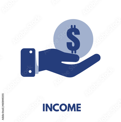 income vector illustration icon and graphic.