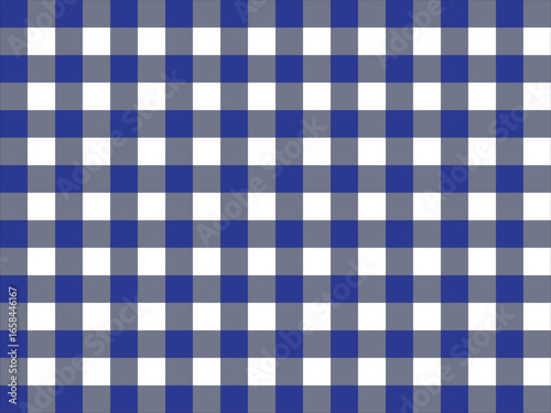 Navy Blue Gingham Checkered plaid  Seamless Pattern