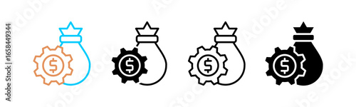 Venture Capital Multi style icon in line color, mixed, lineal color, glyph, line.