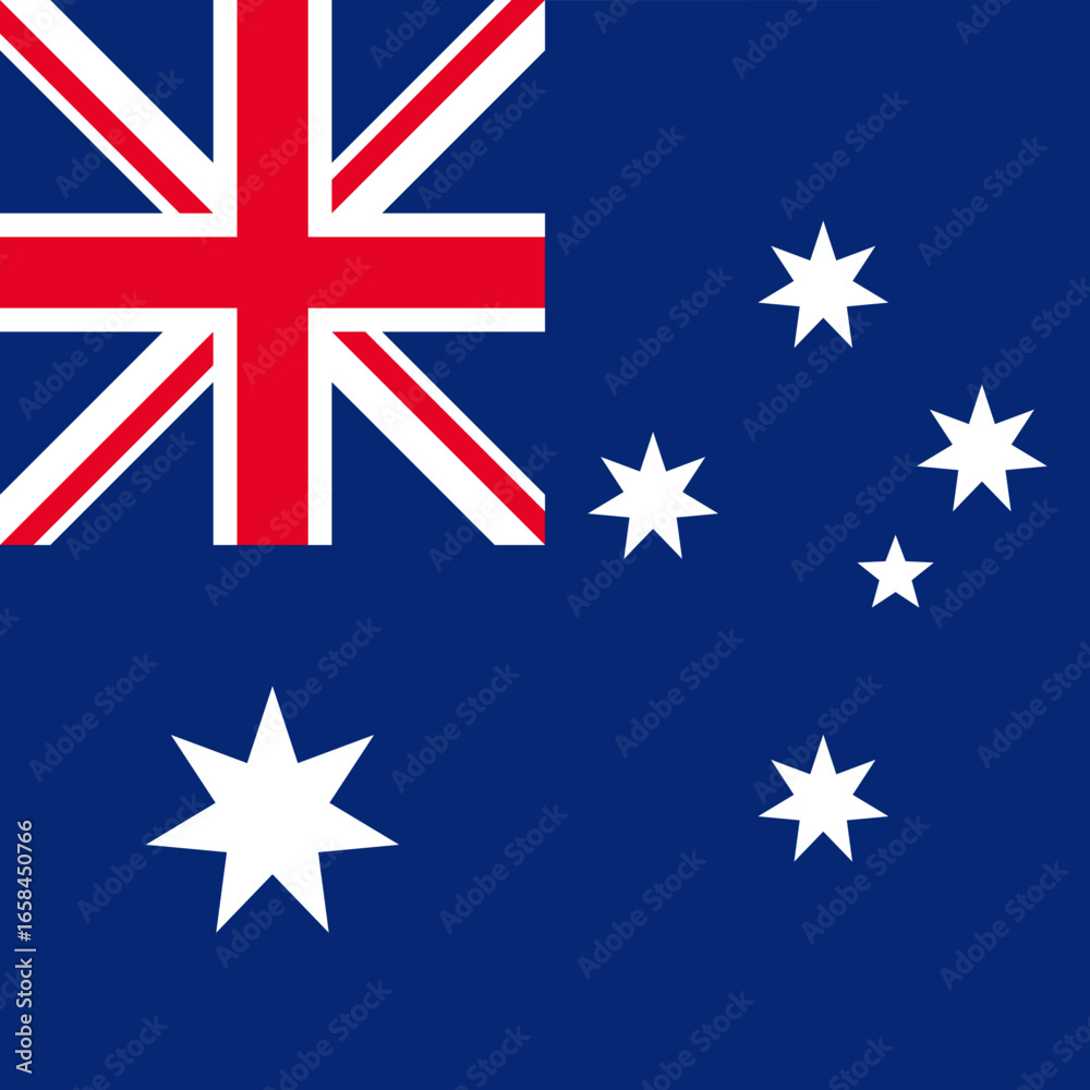 Fototapeta premium Flag of Australia- square variant