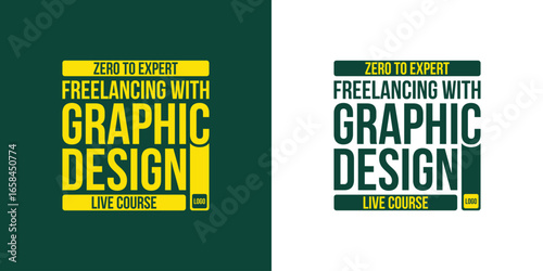Graphic design typography design ads for tutorial purpose