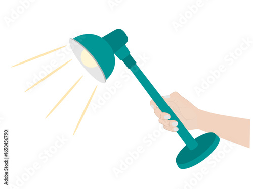Flashlight on a white background.