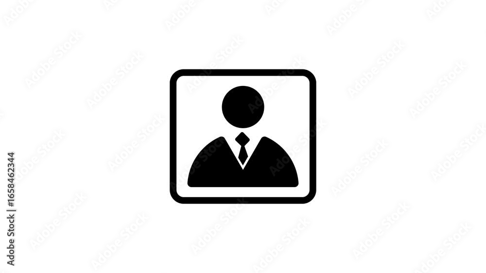 Business Man Black Outline Icon Animation on White Background – Modern Bold Outline Design, Sleek 4K Stock Video Footage. Business Man Black Outline Icon Animation on White Background – Modern Bold Outline Design, Sleek 4K Stock Video Footage.