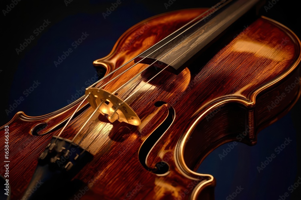Fototapeta premium violin on black background