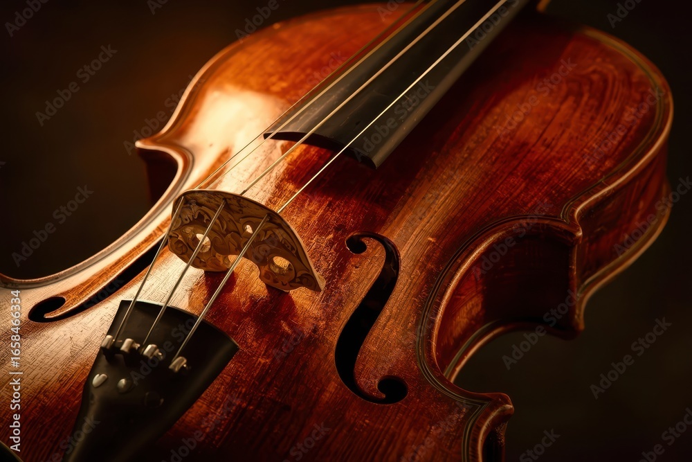 Fototapeta premium violin on black background