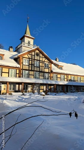 Photography Frogner Manor in Oslo Covered in Snowy Winter Silence