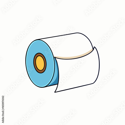vector illustration of a roll of paper