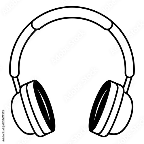 headphones on white background