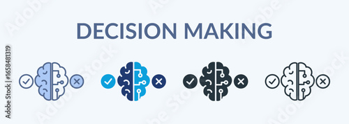 Decision Making Multiple Style Icon Collection