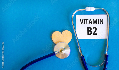 Tableau sur toile Vitamin B2 riboflavin symbol