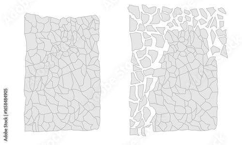 small pieces of paper page, vector illustration isolated on white background.