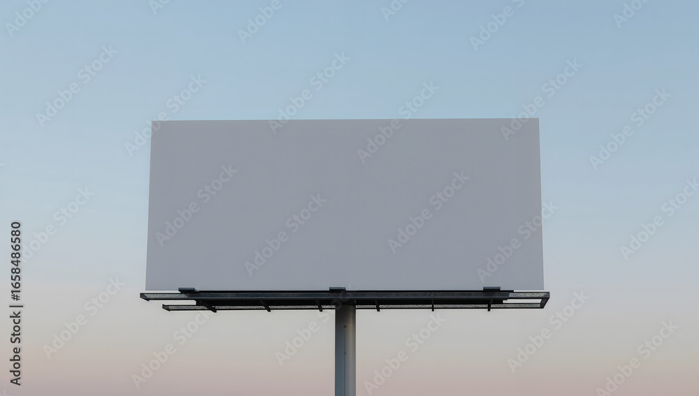 Obraz premium Minimalist Blank Billboard Against Clear Sky