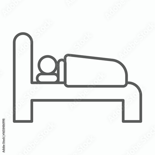 double bed icon, bed vector