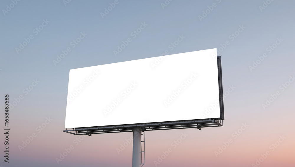Fototapeta premium Minimalist Blank Billboard Against Clear Sky