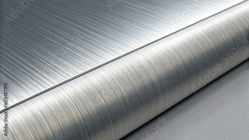 Brushed Metal Surface with Rolled Edge steel aluminum