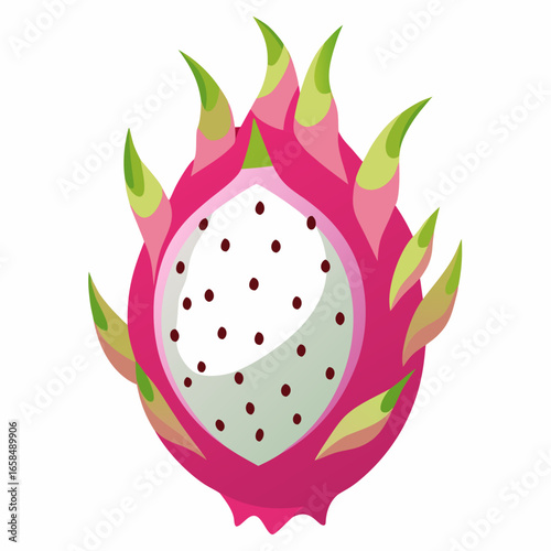 dragon fruit on a white background
