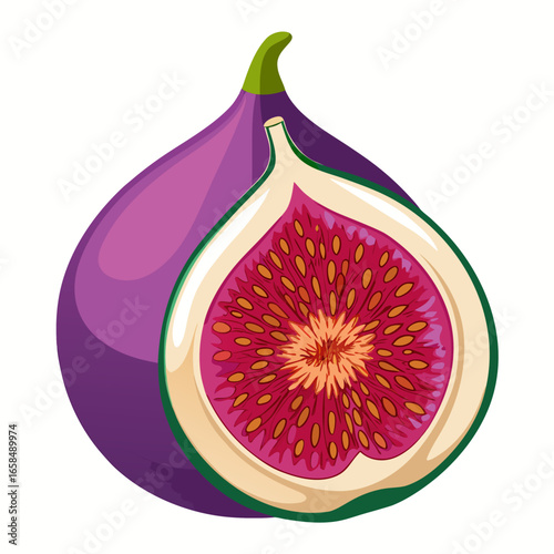 fresh figs isolated on white