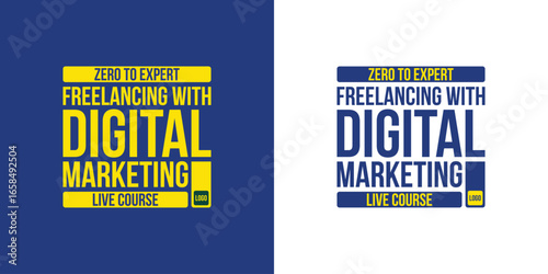 Digital marketing lettering typography ads