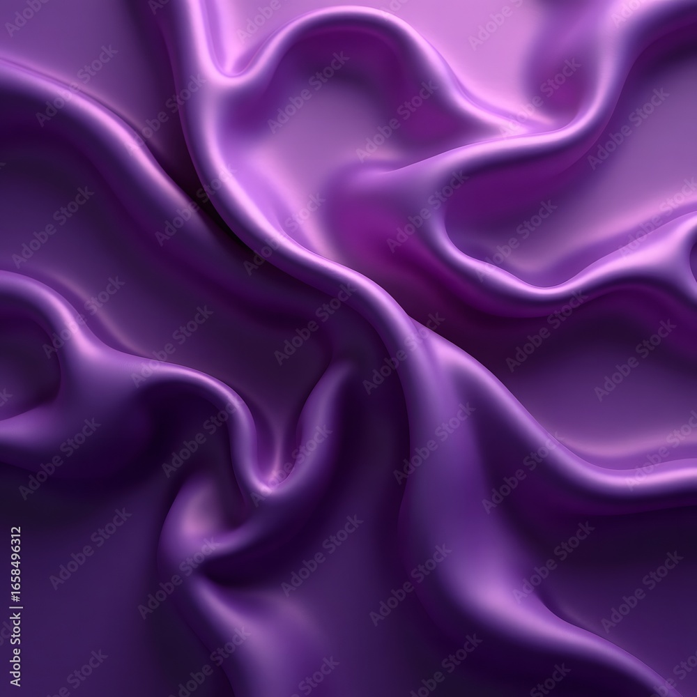 Fototapeta premium Photo of smooth and elegant purple silk satin fabric with a luxurious and shiny texture