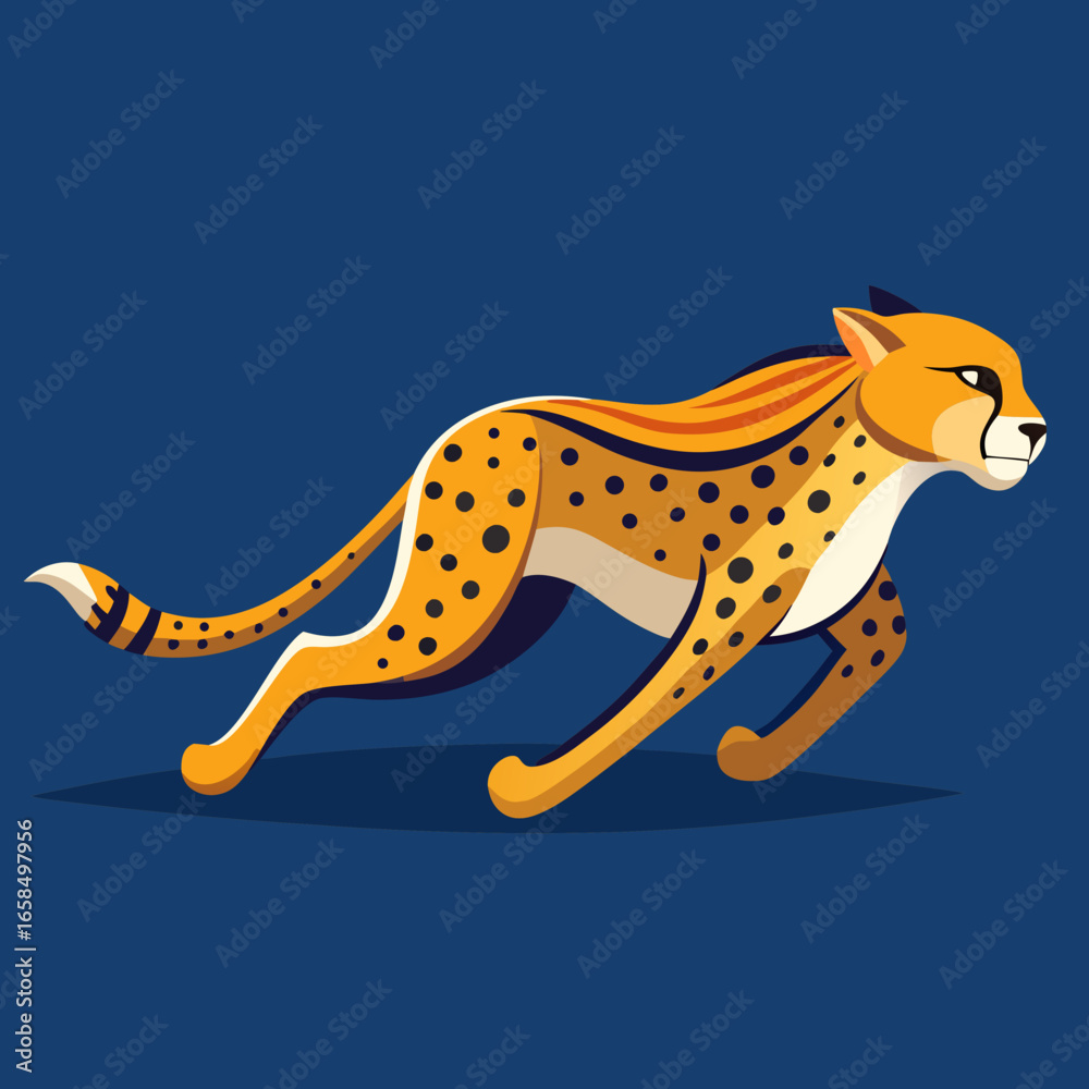 Fototapeta premium cheetah cartoon vector