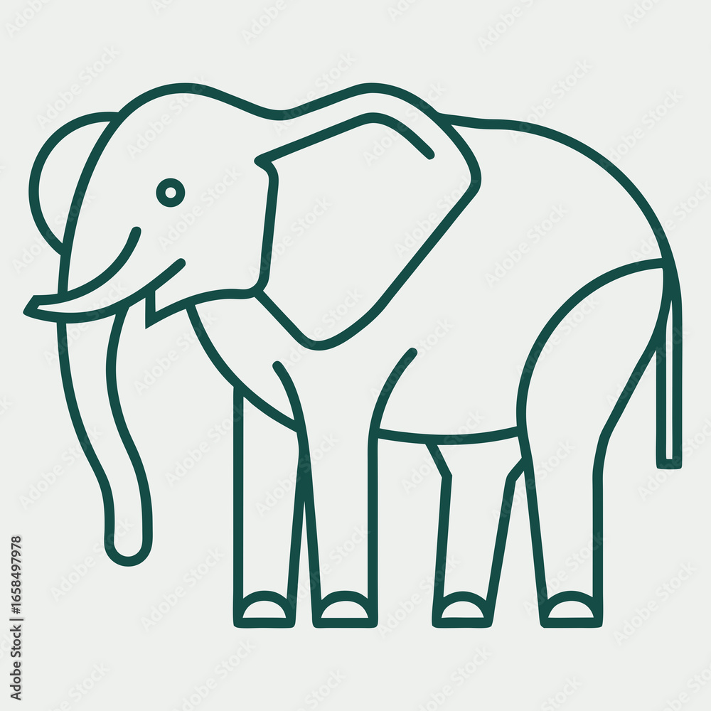 Fototapeta premium elephant vector illustration