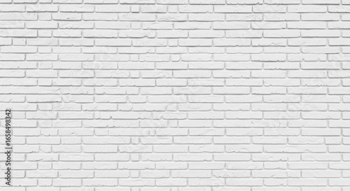 Wallpaper Mural Clean white brick wall texture provides a versatile, modern backdrop for any design project. Torontodigital.ca