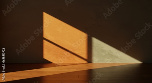 Shadows on Wall from Window Light in Minimalist Room Setting