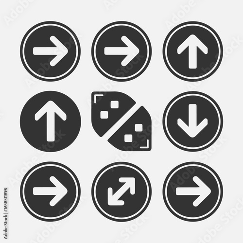 Free Download Collection of directional arrow icons and symbols for navigation new design - GFXLoad