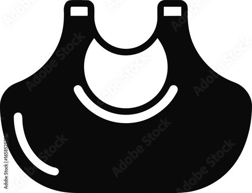 Infant Feeding Bib Minimalist Icon