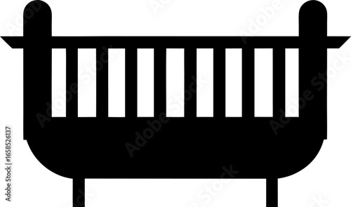 Nursery or Baby Cot Furniture Silhouette
