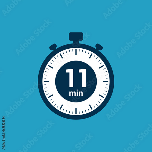 11 min clock icon time vector illustration design symbol