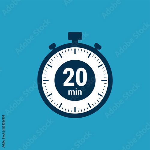 20 min clock icon time vector illustration design symbol
