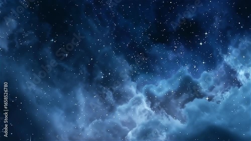camera flying over stars and clouds starry night cloudiness 
