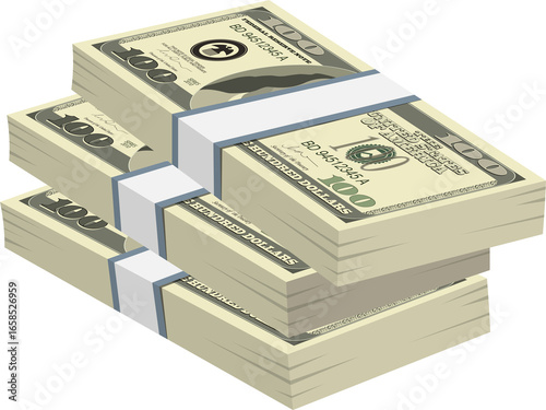 stack of dollars, stack of dollars, stack of money, dollars, money, stack of dollars, stack of money, currency, no background, isolated