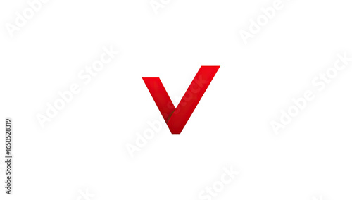 Free Download Bold red capital letter V on black background - GFXLoad