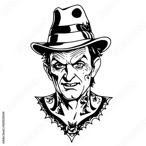Gangster man with hat